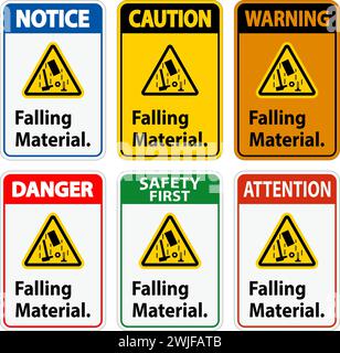 Caution Sign, Falling Material Stock Vector