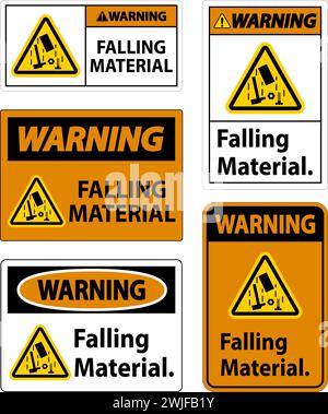 Warning Sign, Falling Material Stock Vector