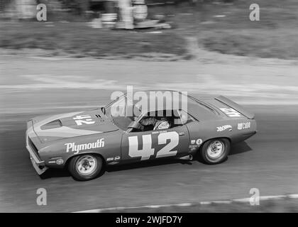 All American Racers Plymouth Barracuda driven by Swede Savage at the 1970  Trans -Am at  Circuit Mont-Tremblant in St. Jovite, Quebec, DNF Stock Photo
