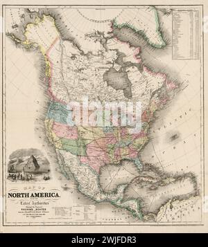 Vintage Colton Map. Title: Map of the United States and territories ...