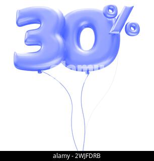 Number Balloon 3D Render Stock Photo
