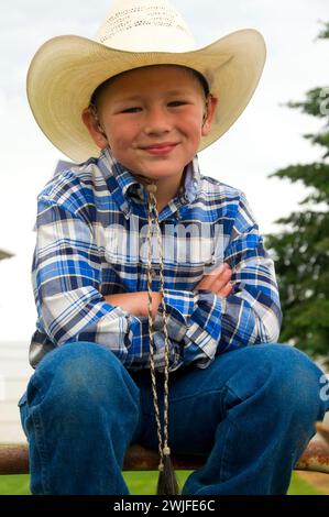 Cowboy, St Paul Junior Rodeo, St Paul, Oregon Stock Photo - Alamy