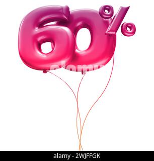 Number Balloon 3D Render Stock Photo