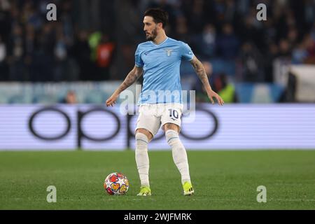 Rome, Italy. 14th Feb, 2024. Luis Alberto of SS Lazio during the UEFA Champions League match at Olimpico, Rome. Picture credit should read: Jonathan Moscrop/Sportimage Credit: Sportimage Ltd/Alamy Live News Stock Photo