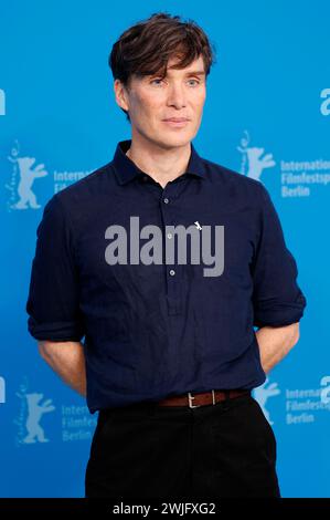 Cillian Murphy beim Photocall zum Kinofilm 'Small Things Like These / Kleine Dinge wie diese' auf der Berlinale 2024 / 74. Internationale Filmfestspiele Berlin im Hotel Grand Hyatt. Berlin, 15.02.2024 Stock Photo