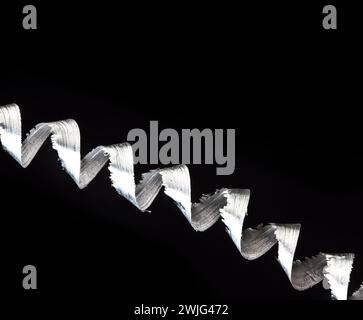 Aluminum chips, close up Stock Photo