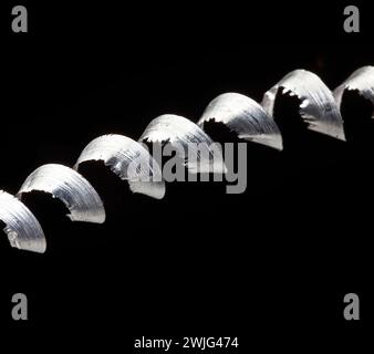 Aluminum chips, close up Stock Photo