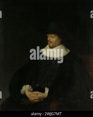 Portrait of Constantijn Huygens, Jan Lievens, c. 1628 - c. 1629 Stock Photo