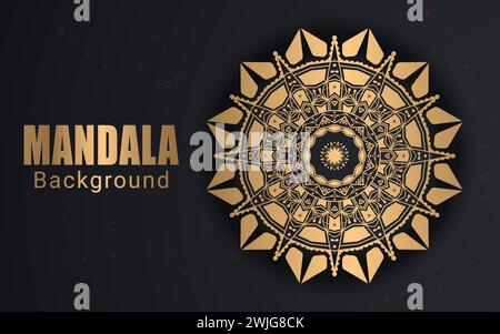 Mandala Background Design. luxury design mandala. Circular pattern in form of mandala for Henna, Mehndi, tattoo, decoration. Stock Vector