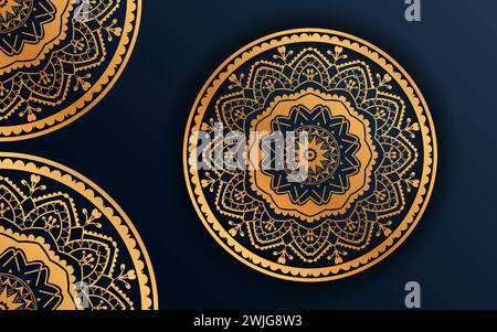 Mandala Background Design. luxury design mandala. Circular pattern in form of mandala for Henna, Mehndi, tattoo, decoration. Stock Vector