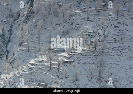 Snowfall in Kaghan Naran Feb-2024 Stock Photo