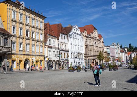 City Square In Steyr, Upper Austria, Austria Stock Photo