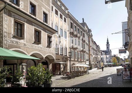 City Square In Steyr, Upper Austria, Austria Stock Photo