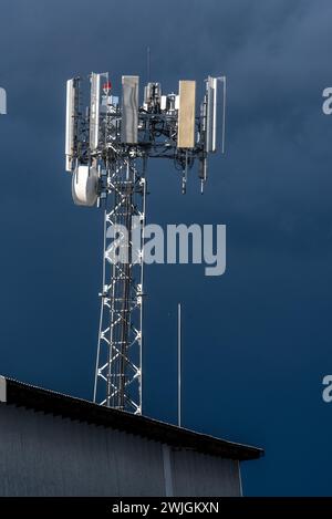 Cell tower at the Enterprise, Oregon airport. Stock Photo