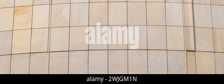 Dolomite stone slabs. Facade panels in warm, natural colors Stock Photo