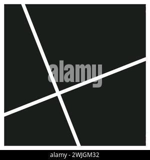 Photo Collage Frame Vector Icon Illustration Manga Panel Collage frames vector Stock Vector