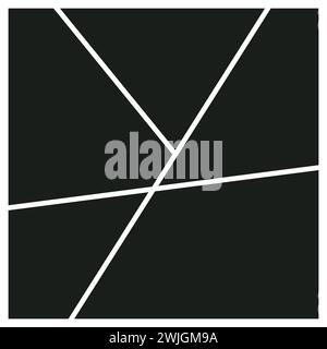 Photo Collage Frame Vector Icon Illustration Manga Panel Collage frames vector Stock Vector