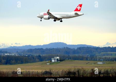 RECORD DATE NOT STATED An Helvetic Embraer E190 landing at Kloten Ariport Copyright: xSergioxBrunettix Stock Photo