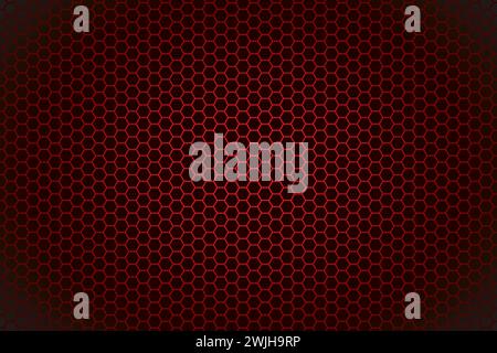 Mesmerizing hexagonal cell pattern of a honeycomb-inspired vector red background, perfect for modern designs Stock Vector