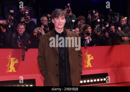 Berlin, Germany. 15th Feb, 2024. Cillian Murphy, actor, walks the red carpet on the opening night of the Berlinale. The film 'Small Things Like These' will be shown. The 74th Berlin International Film Festival will take place from February 15 - 25, 2024. Credit: Gerald Matzka/dpa/Alamy Live News Stock Photo