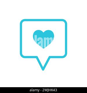 Admire, admiration, heart, like icon. From blue icon set. Stock Vector