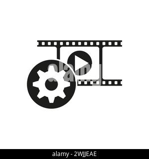 Video settings icon. Vector illustration. eps 10. Stock Vector