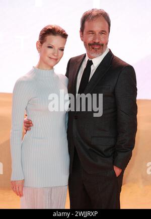 London, UK. 15th Feb, 2024. Denis Villeneuve (R) and Tanya Lapointe attend the World Premiere of 'Dune: Part Two' in Leicester Square in London. (Photo by Fred Duval/SOPA Images/Sipa USA) Credit: Sipa USA/Alamy Live News Stock Photo