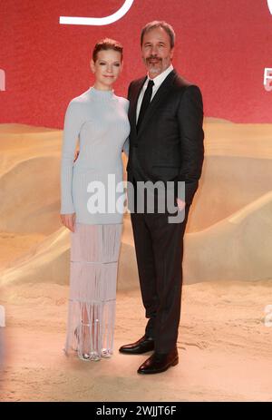 London, UK. 15th Feb, 2024. Denis Villeneuve (R) and Tanya Lapointe attend the World Premiere of 'Dune: Part Two' in Leicester Square in London. Credit: SOPA Images Limited/Alamy Live News Stock Photo