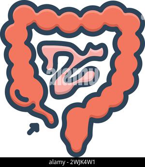 Icon for appendix,intestine Stock Vector