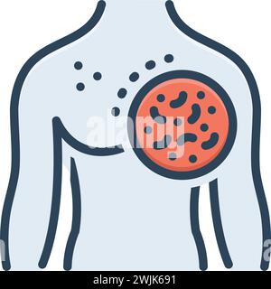 Icon for diseases,illness Stock Vector
