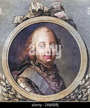 Etienne Francois de Choiseul, Herzog von Choiseul (geb. 28. Juni 1719 in Nancy; gest. 8. Mai 1785 in Paris) war Marquis de Removille, Seigneur de Chanteloup, Marquis de Stainville (seit 1770), Duc de Choiseul und Pair von Frankreich (seit 1758) sowie Herzog von Choiseul, Historisch, digital restaurierte Reproduktion von einer Vorlage aus dem 19. Jahrhundert, Record date not stated Stock Photo