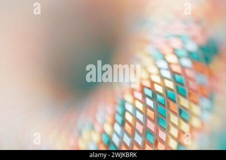3D rendering. Colorful   geometric pattern.  Minimalistic pattern of simple shapes. Bright creative symmetric texture Stock Photo