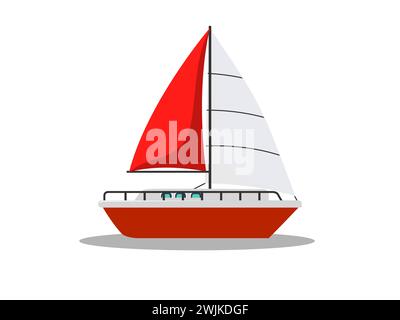 Art illustration symbol realistic icon transportation design logo vehicle of ship boat Stock Vector