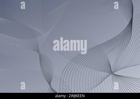 A plain blue background with intersecting lines and curved formations Stock Vector