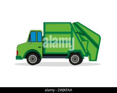 Art illustration symbol icon realistic transportation design logo vehicle of garbage truck Stock Vector