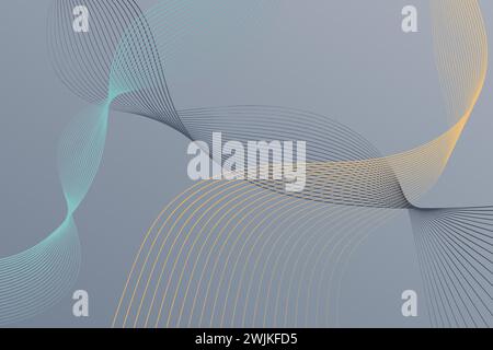 An abstract background featuring white and blue colors with intersecting lines Stock Vector