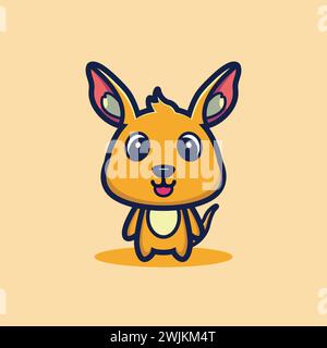 Art illustration symbol icon mascot animal cute design concept of fox Stock Vector