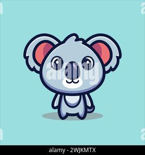 art illustration design concept mascot symbol icon animal of koala Stock Vector