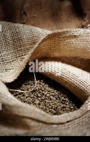 A sack of coffee beans Stock Photo