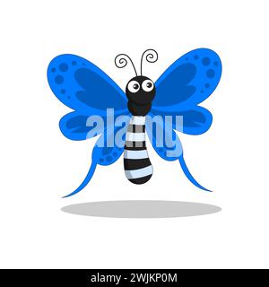 art illustration symbol macot animal icon design nature concept insect of butterfly Stock Vector