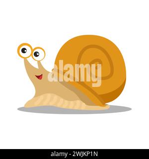 art illustration symbol mascot animal icon design nature concept insect of snail Stock Vector