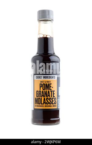 Waitrose 210 g Bottle of Cooks' Ingredients Pomegranate Molasses on a White Background Stock Photo