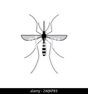 art illustration symbol macot animal icon design nature concept insect of mosquito Stock Vector