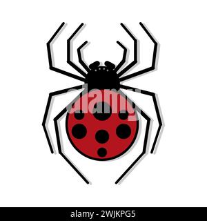 art illustration symbol macot animal icon design nature concept insect of spider Stock Vector