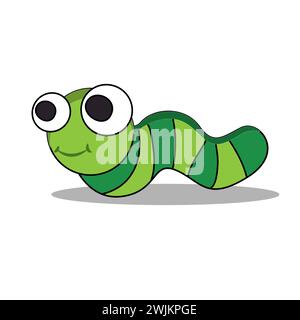 art illustration symbol macot animal icon design nature concept insect of caterpillars Stock Vector