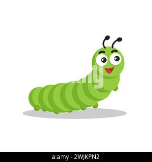 art illustration symbol macot animal icon design nature concept insect of caterpillars Stock Vector
