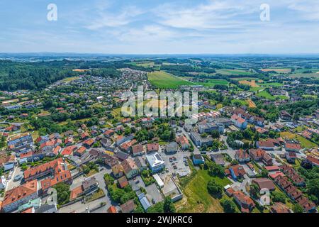 Der Kurort Bad Griesbach im Rottal in der Region Donau-Wald in Niederbayern im Luftbild Luftaufnahme von Bad Griesbach im Niederbayerischen Bäderdreie Stock Photo