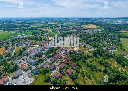 Der Kurort Bad Griesbach im Rottal in der Region Donau-Wald in Niederbayern im Luftbild Luftaufnahme von Bad Griesbach im Niederbayerischen Bäderdreie Stock Photo