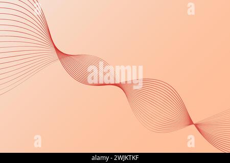 Pink background with a wavy pattern, creating an eye-catching visual element Stock Vector