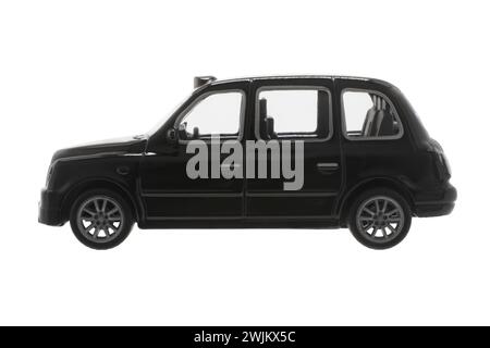 London black taxi toy car on white background Stock Photo